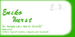 eniko wurst business card